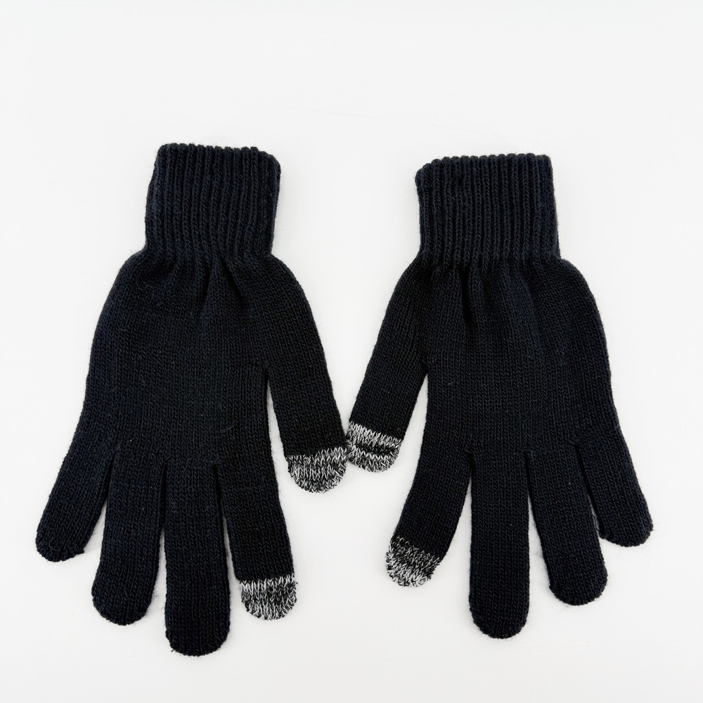 Attention Mens Knit‎ Gloves Black Touchscreen Compatible Large/XL Winter Gift - Picture 6 of 6
